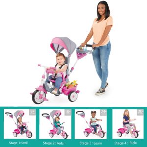 Heavy Duty TrueCraft Perfect Fit™ 4-in-1-Trike - Pink Compact Size